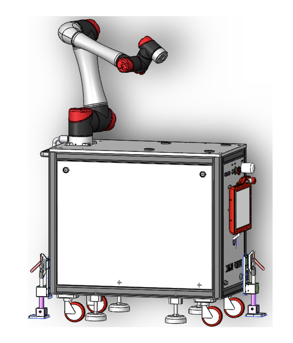 Robotic feeding module equipment rendering